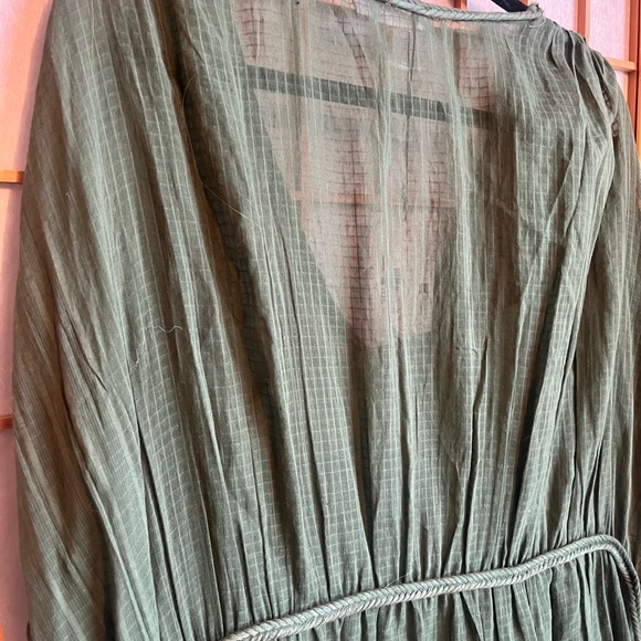 NWT Primark Maxi olive green cotton kaftan/cover- up 10 - Picture 11 of 11